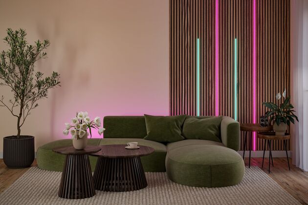 PAULMANN LED Strip Akustický Panel základní sada 2,4m RGB černá
