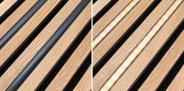 PAULMANN LED Strip přisazený profil difuzor 0,8m umělá hmota černá
