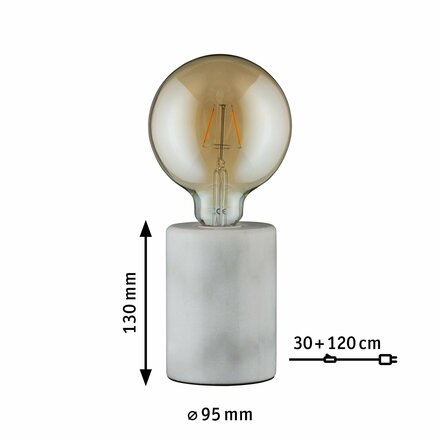 Paulmann stolní lampa Neordic Nordin 1-ramenné bílá/mramor 796.01 P 79601