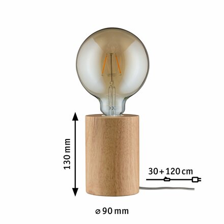 Paulmann stolní lampa Neordic Talin 1-ramenné dřevo 796.40 P 79640