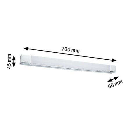 Paulmann LED svítidlo k zrcadlu Quasar IP44 10,5W 700mm chrom/bílá 797.15 P 79715