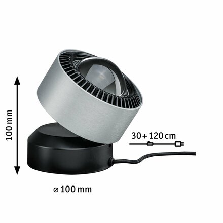 PAULMANN LED stolní lampa Aldan 3,5W černá/hliník kartáčovaný stmívatelné 797.18 P 79718