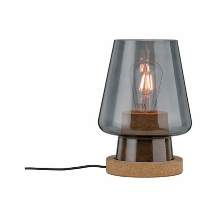 Paulmann stolní lampa Iben 1-ramenné kouřové sklo/korek 797.36 P 79736