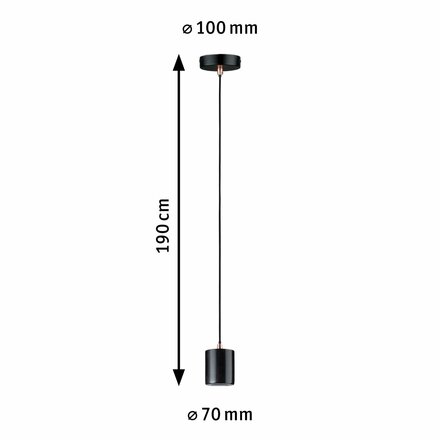 PAULMANN Závěsné svítidlo Neordic Nordin E27 max. 1x20W černá/mramor 797.51