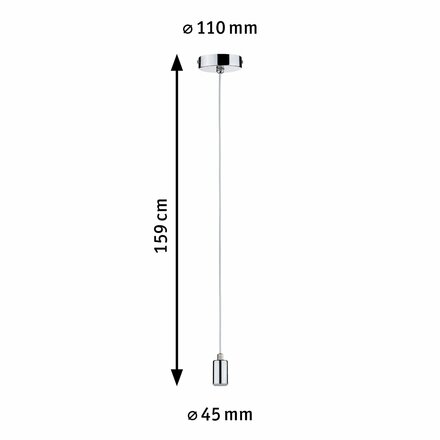 PAULMANN Závěsné svítidlo Larus E27 max. 1x20W chrom IP44 797.53