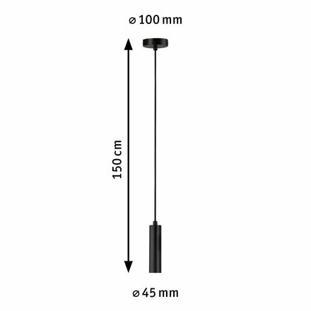 PAULMANN Závěsné svítidlo Neordic Kine max. 1x20W E27 černá 797.57