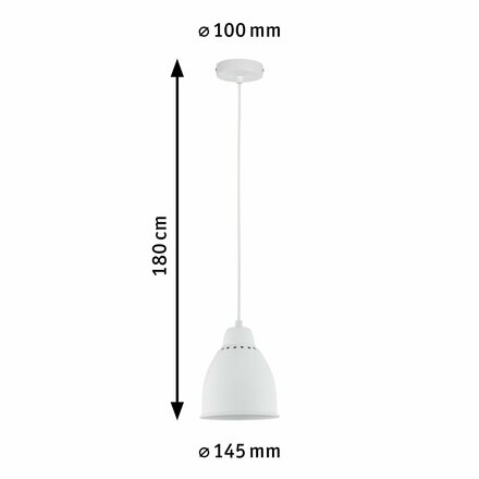 PAULMANN Závěsné svítidlo Neordic Hilla 1-ramenné pro osvětlení rostlin bílá bez zdroje světla max. 40W E27 797.64