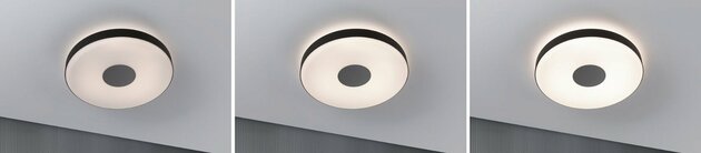 PAULMANN LED stropní svítidlo Smart Home Zigbee Puric Pane Effect 2700K 230V 16 / 1x1,5W stmívatelné černá/šedá