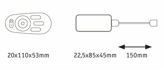 Paulmann MaxLED RGBW řídící jednotka max. 144W vč. dálkový ovladač 797.97 P 79797