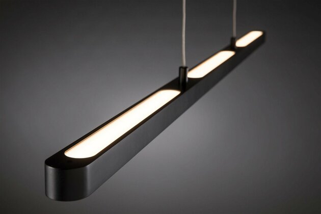 PAULMANN LED závěsné svítidlo Lento měnitelná bílá 3x13,5W černá mat stmívatelné