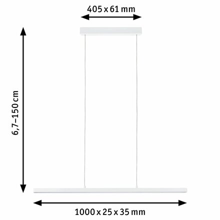 PAULMANN LED závěsné svítidlo Lento měnitelná bílá 3x13,5W bílá mat stmívatelné