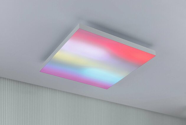 PAULMANN LED Panel Velora Rainbow dynamicRGBW hranaté 450x450mm 2110lm RGBW bílá
