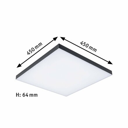 PAULMANN LED Panel Velora Rainbow dynamicRGBW hranaté 450x450mm 2110lm RGBW černá