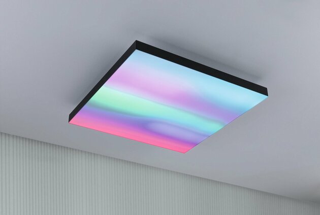 PAULMANN LED Panel Velora Rainbow dynamicRGBW hranaté 450x450mm 2110lm RGBW černá