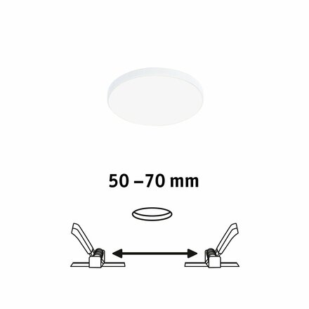 PAULMANN VariFit LED vestavné svítidlo Veluna Edge IP44 kruhové 90mm 4000K bílá