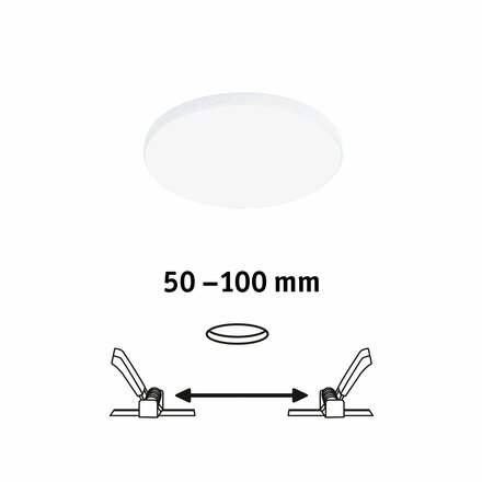 PAULMANN VariFit LED vestavné svítidlo Veluna Edge IP44 kruhové 120mm 4000K bílá