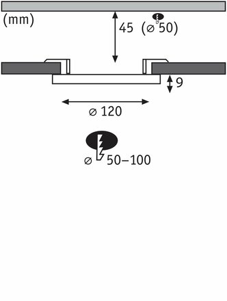 PAULMANN VariFit LED vestavné svítidlo Veluna Edge IP44 kruhové 120mm 4000K bílá