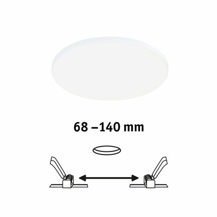 PAULMANN VariFit LED vestavné svítidlo Veluna Edge IP44 kruhové 160mm 4000K bílá