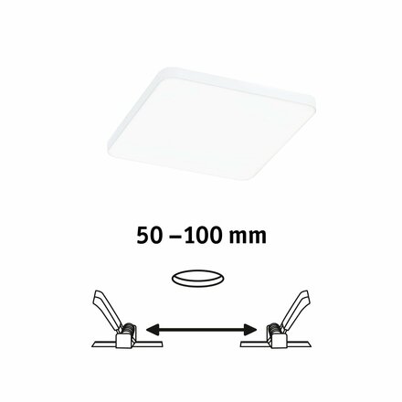 PAULMANN VariFit LED vestavné svítidlo Veluna Edge IP44 hranaté 120x120mm 4000K bílá