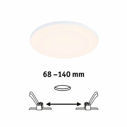 PAULMANN VariFit LED vestavné svítidlo Veluna Edge IP44 kruhové 160mm 3000K bílá