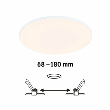 PAULMANN VariFit LED vestavné svítidlo Veluna Edge IP44 kruhové 200mm 3000K bílá stmívatelné