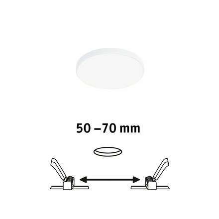 PAULMANN VariFit LED vestavné svítidlo Veluna Edge IP44 kruhové 90mm 4000K bílá stmívatelné