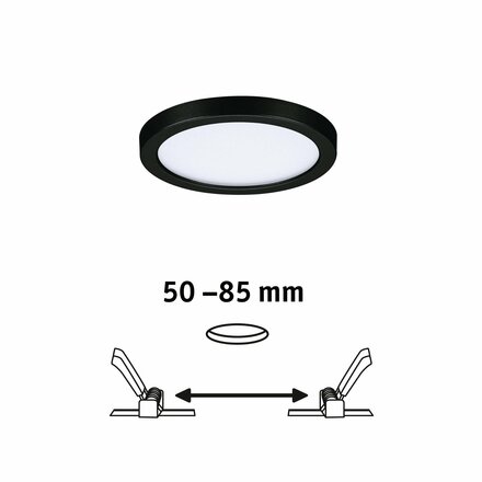 PAULMANN VariFit LED vestavné svítidlo Areo IP44 kruhové 118mm 3000K černá