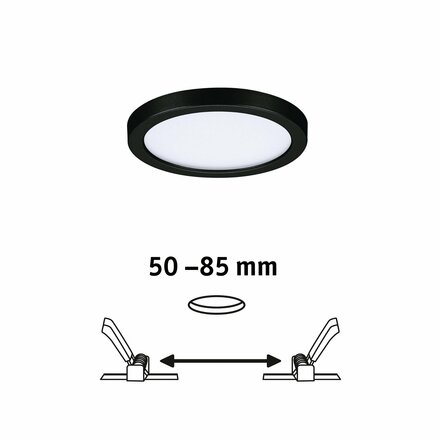 PAULMANN VariFit LED vestavné svítidlo Areo IP44 kruhové 118mm 4000K černá