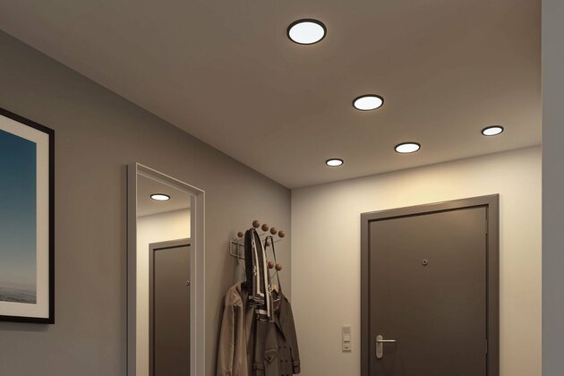 PAULMANN VariFit LED vestavné svítidlo Areo IP44 kruhové 118mm 4000K černá