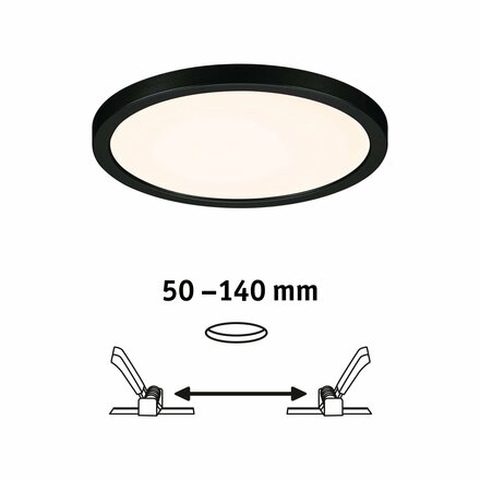 PAULMANN VariFit LED vestavné svítidlo 3-krokové-stmívatelné Areo IP44 kruhové 175mm 3000K černá stmívatelné