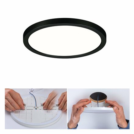 PAULMANN VariFit LED vestavné svítidlo 3-krokové-stmívatelné Areo IP44 kruhové 175mm 4000K černá stmívatelné