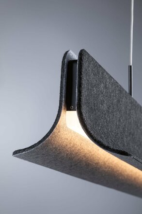 PAULMANN LED závěsné svítidlo 3-krokové-stmívatelné Noyan 2x24W antracit akustické