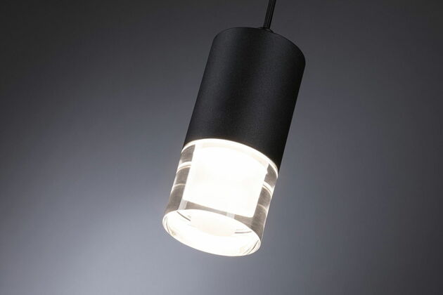 PAULMANN LED závěsné svítidlo Kame 9W čirá/černá