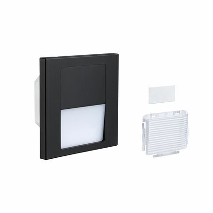 PAULMANN LED vestavné svítidlo do zdi Tsaro hranaté 80x36mm 1W 230V 2700K černá mat