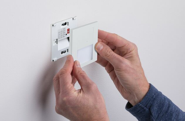 PAULMANN LED vestavné svítidlo do zdi Tsaro hranaté 80x36mm PIR 1W 230V 2700K bílá mat