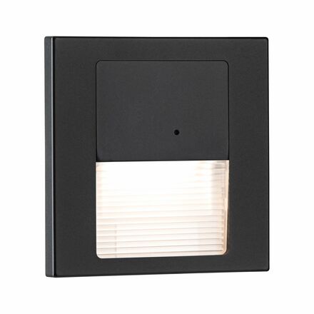 PAULMANN LED vestavné svítidlo do zdi Tsaro hranaté 80x36mm PIR 1W 230V 2700K černá mat