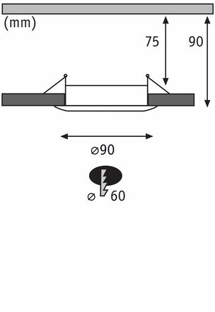 PAULMANN Vestavné svítidlo 3ks-sada nevýklopné kruhové 90mm GU10 max. 3x10W 230V bílá