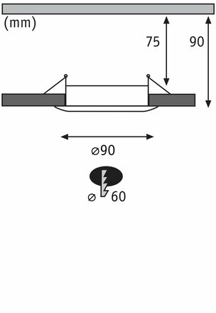 PAULMANN Vestavné svítidlo 10ks-sada nevýklopné kruhové 90mm GU10 max. 10x10W 230V matný chrom