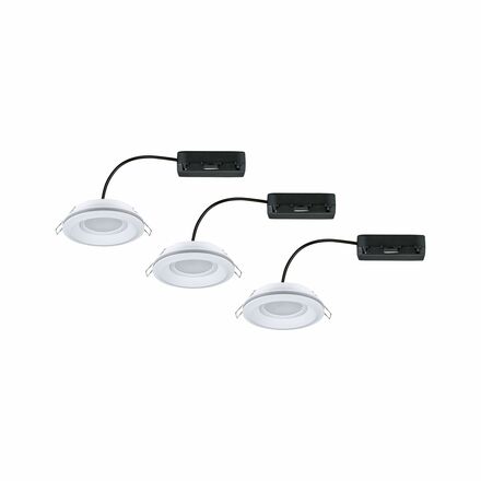 PAULMANN LED vestavné svítidlo Sormus 3ks sada IP65 kruhové 100mm 3x4,8W / 1,5W / 230V 3000K bílá