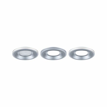 PAULMANN LED vestavné svítidlo Sormus 3ks sada IP65 kruhové 100mm 3x4,8W / 1,5W / 230V 3000K matný chrom