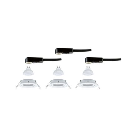 PAULMANN LED vestavné svítidlo 3-krokové-stmívatelné Nova GU10 Flat výklopné 3x4,9W 230V stmívatelné 2700K bílá mat
