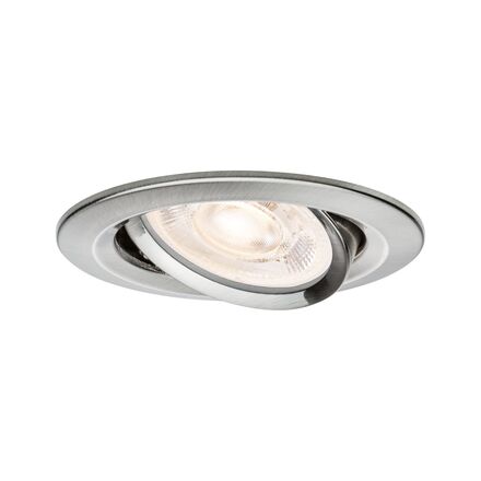 PAULMANN LED vestavné svítidlo 3-krokové-stmívatelné Nova GU10 Flat výklopné 3x4,9W 230V stmívatelné 2700K kov kartáčovaný