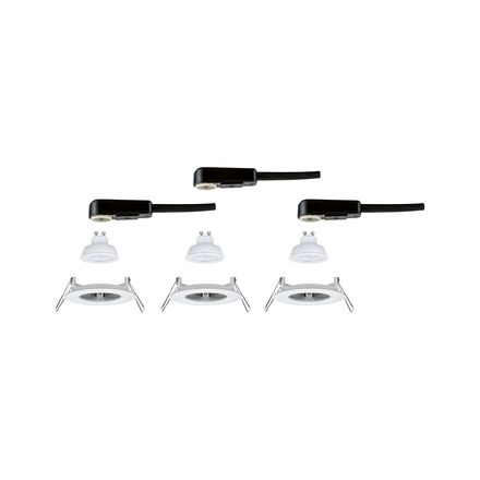 PAULMANN LED vestavné svítidlo 3-krokové-stmívatelné Nova GU10 Flat nevýklopné IP44 3x4,9W 230V stmívatelné 2700K bílá mat