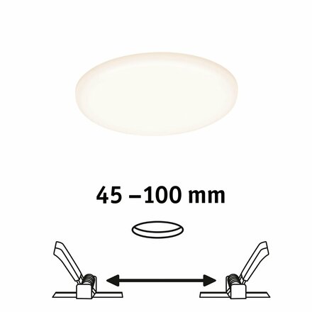 PAULMANN LED vestavné svítidlo Veluna VariFit IP44 kruhové 125 8,5W 3.000K satén 923.88