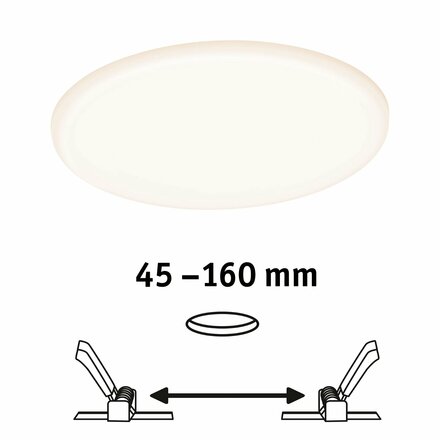 PAULMANN LED vestavné svítidlo Veluna VariFit IP44 kruhové 185 17W 3.000K satén 923.89