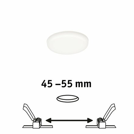 PAULMANN LED vestavné svítidlo Veluna VariFit IP44 kruhové 75 4,5W 4.000K satén 923.90