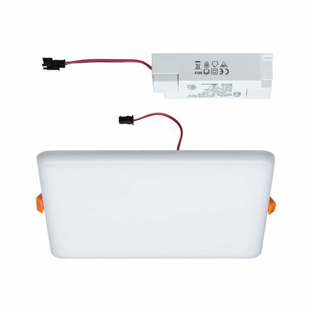 PAULMANN LED vestavné svítidlo Veluna VariFit IP44 hranaté 185x185mm 17W 3.000K satén 923.95