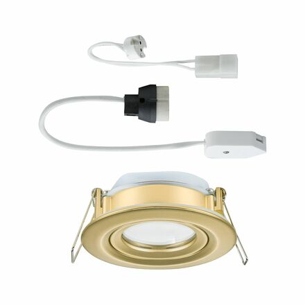 PAULMANN Vestavné svítidlo Nova Plus IP65 kruhové 93mm 30° GU5,3 / GU10 max. 35W 230/12V zlatá mat