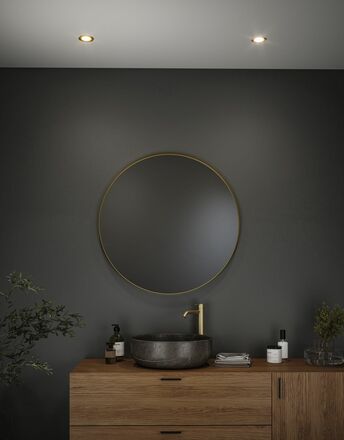PAULMANN LED vestavné svítidlo Nova Coin základní sada nevýklopné IP44 kruhové 78mm Coin 3x6W 230V 2700K zlatá mat