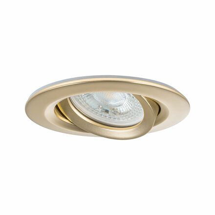 PAULMANN LED vestavné svítidlo Nova Plus 3ks sada IP65 kruhové 93mm 30° GU10 3x6W 230V stmívatelné 2700K zlatá mat
